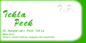 tekla peck business card